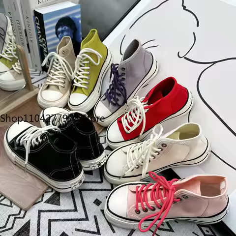 Zapatos De Mujer Tendencia Women Platform Sneakers Mango Head Women Casual Canvas Shoe Breathable Sn