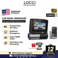 [Free Hardwire Kit]LOOCI L2X 4K Dash Cam Sony IMX675 4K+1080P Front Rear Dual Recording WiFi Night V