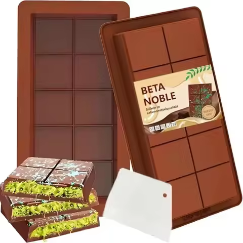Dubai Chocolate Bar Molds Silicone Bars Mould Easy Release Rectangle Durable For Protein Schokoladen