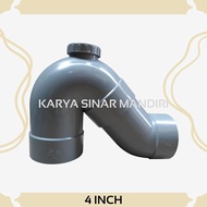 P TRAP LEHER ANGSA PVC 4 INCH - BELIEVESTORE