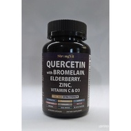 Quercetin with Bromelain, Elderberry, Zinc, Vitamin C & D3-60 Vegan Capsules