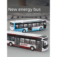 Alloy Large Bus Model New Energy Bus City Sightseeing Double Decker Bus Toy London Bus Car