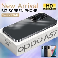 โทรศัพท์ OPPQ A57 5g smartphone หน้าจอ6.7-inch สมาร์ทโฟน โทรศัพท์มือถือ หน่วยความจำแฟลชแบบเต็มหน้าจอ รองรับลายนิ้วมือสมาร์ทโฟน Face Unlock กล้อง HD ใส่ได้สองซิม มือถือราคาถูกๆ รองรับการเก็บเงินปลายทาง