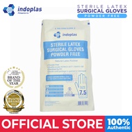 Indoplas Sterile Latex Surgical Gloves Powder Free - 7.5 (1 Pair)