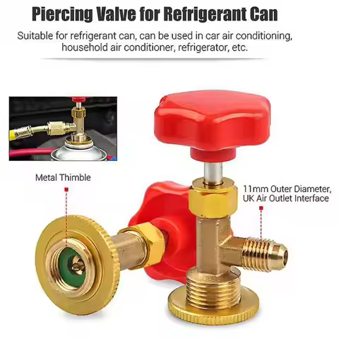 R134a Refrigerant Gas Recharging Kit Car Air Conditioner Gas Refill Refrigeration Tool R134a Can Ope