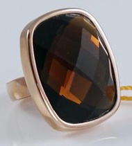 全新從未戴過 Folli Follie 鍍玫瑰金咖啡色水晶石誇張設計款戒指，只有一件！下標就賣，本商品免運費！