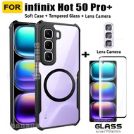 Infinix Hot 50 Pro + Plus Vỏ Bảo Vệ Acrylic Có Vòng Sắt Tấm Nam Châm Cho Infinix Hot 50 Pro Plus Kín