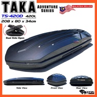 TAKA TS-420DC CARBON Car Roof Box [Adventure Series] [XL Size] [Carbon 3D] Cargo ROOFBOX