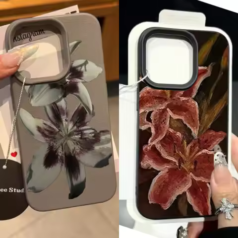Flower Lily Case For OPPO A3 A5 A6 PRO A5X A40 A18 A38 A60 A58 A78 A94 A74 RENO 11F 12F 14 PRO 7 10 