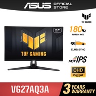 Asus 27" TUF Gaming VG27AQ3A Fast IPS WQHD 180Hz 1ms HDR10 Freesync Premium GSync Ergonomic Gaming M