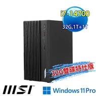 msi微星 PRO DP180 14-276TW 桌上型電腦 (i7-14700/32G/1T SSD+1T/Win11Pro-32G雙碟特仕版)