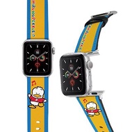 SANRIO-Apple Watch-皮革錶帶-條紋AHIRUNOPEKKLE