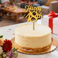 16th , 18th , 21th , 30th , 40th , 50th , 60th Cake Topper Birthday Cake Decoration in Wooden Double