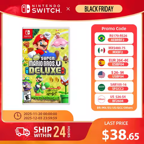 Nintendo Switch - New Super Mario Bros U Deluxe - Game Physical Cassette for Switch OLED Lite Game C