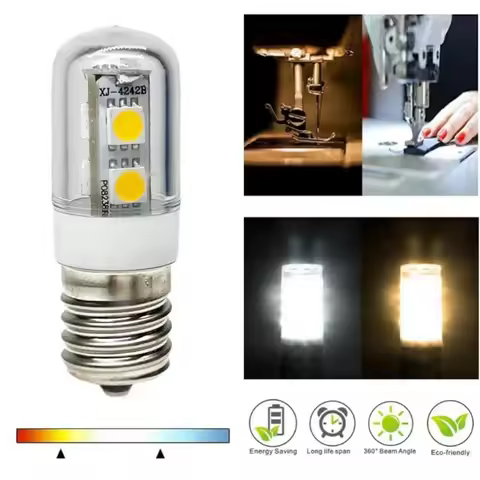 E14 E12 E17 LED Fridge Light Bulb Refrigerator Corn Bulb LED Lamp White/Warm White Replace Halogen C