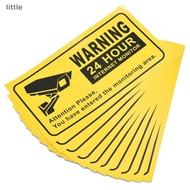 sglittle 10Pcs CCTV Security 24 Hour Video Surveillance Sign Camera Warning Car Stiers Boutique