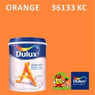 ORANGE 36133 KC  ( 5L ) DULUX AMBIANCE PEARL GLO INTERIOR MID SHEEN FINISH PAINT