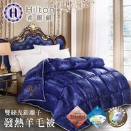 【Hilton希爾頓】新天鵝堡雙絲光銀離子羊毛被2KG/藍B0840-N20