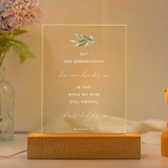 因信稱義 羅馬書5: 8 恩典之光 聖經經文LED燈 經文禮物