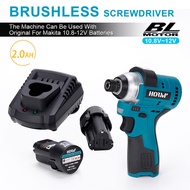 12V Brushless Electric Screwdriver 120N.m Cordless Impact Driver Drill High Speed For Makita Battery Power Tool