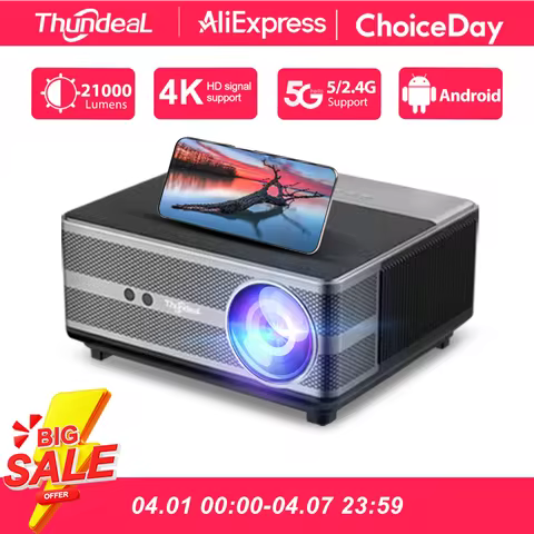 ThundeaL Full HD 1080P Projector TD98 WiFi LED 2K 4K Video Movie Beam TD98W Android Projector PK DLP