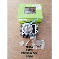 [ ARATA ] MODENAS KRISS110 KRISS 110 KRISS 2 MR3 RACING CYLINDER BLOCK COMPLETE SET 57MM - 100% ORIG