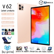 [Buy One Get Six Free] 2023 UODEGA V62 Tablet 11. 6inch 16GBRAM ROM512GB 20000mAh Android 12 supports 2 SIM cards Wi Fi