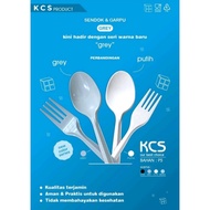 Tablespoon, dinner fork, clear spoon, black spoon, white spoon, white fork, clear fork, black fork, 