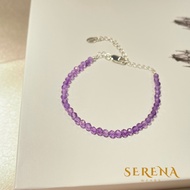 SERENA collections Amethyst Stone Bracelet (Amethyst) Cut Size 3mm