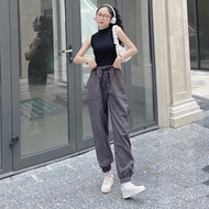 Unisex MODE Flared Jogger Pants Ulzzang Style Suede Fabric - JAYSTOREE
