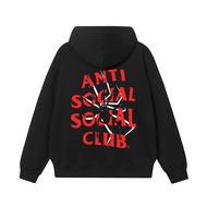เสื้อสเวตเตอร์มีฮู้ดแบบพื้นฐานมีลายมังกรสะท้อนแสง ANTI SOCIAL SOCIAL CLUB ASSC สำหรับผู้หญิง ฤดูใบไม