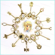 hj7 FAIRY TAIL Keychain Anime Zodiac Spirit Keyring Aquarius Capricorn Virgo Loke Cosplay Key Chain 