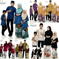 Set Family Couple Sedondon : Kurta, Baju Kurung Dewasa & Kanak kanak / Budak