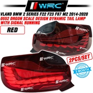 Vland BMW 2 Series F22 F23 F87 M2 2014-2020 0552 Dragon Scale Design Dynamic Tail Lamp With Signal R