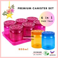 ECOWARE 6pcs Set Bekas Kuih Raya Set / Cookies Container Set / Bekas Kuih Raya / Balang Kuih Raya / 