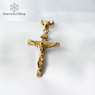 Grateful - CORPUS Jesus GOLD Necklace / Jesus CORPUS GOLD CROSS NECKLACE