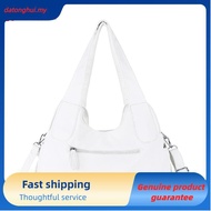 Angel Kiss Retro Distressed Large-Capacity Soft Leather y2k Diagonal Underarm Bag