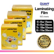 Quaff Laminating Film 70x100mm, 250mic , 100's