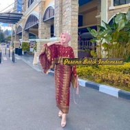Setelan Batik Wanita Motif Songket Palembang Baju Pesta Wanita Kebaya