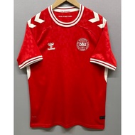2425 Denmark Home Premium Football Short Sleeve Fan Edition