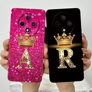 For Oppo F27 Pro F27 Pro+ Fashion Initial Letter Soft Silicone TPU Couple Phone Case Oppo F27Pro Plu