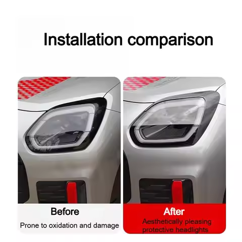 2PCS/SET Car Headlight Eyebrows Frame Cover Sticker For MINI U25 Countryman Auto Head Light Decorati