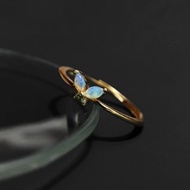 2件85折 | 澳洲澳寶蛋白石純銀戒指 (全淨體VVS級)