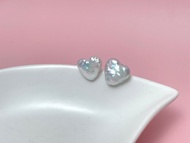 巴洛克愛心 天然淡水珍珠 巴洛克珍珠 炫彩 耳環