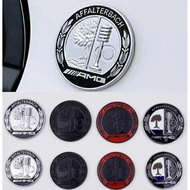 2pcs 3D Metal Car AMG Badge  Tree Body Trunk Decoration Sticker Accessorie for Mercedes Benz A B C E