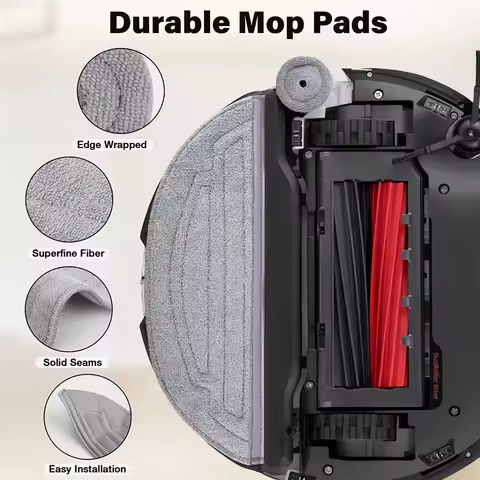 B98A-For Roborock S8 Maxv Ultra/S8 Max Ultra Robot Vacuum Spare Parts Rag Mop Cloth Bags Mop Pads Du