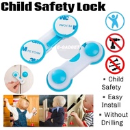 KIDS SAFETY LOCK PLASTIC DRAWER CABINET LOCK NO DRILL CHILD BABY PROTECTION LOCK PENYEKAT LACI ALMAR