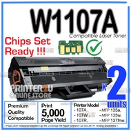 2x CHIP Ready 💥Compatible Cartridge for H* W1107A 107X H*107A 1107 107A 107WMFP 135a 135w 137fnw W11