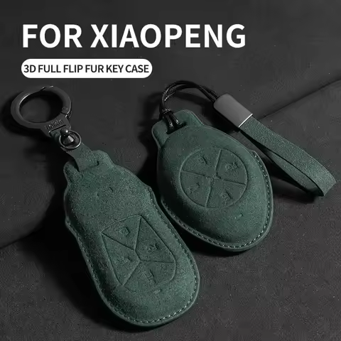 Suede Leather Car Key Case for Xiangpeng Xpeng P5 P7 G3 G6 G9 X2 N5 F30 H93 X9 2019 2020 2021 2022 2