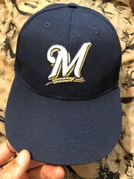 二手 古著 Mlb M  Milwaukee Brewers 密爾瓦基 釀酒人 海軍藍 老帽 棒球帽 cap